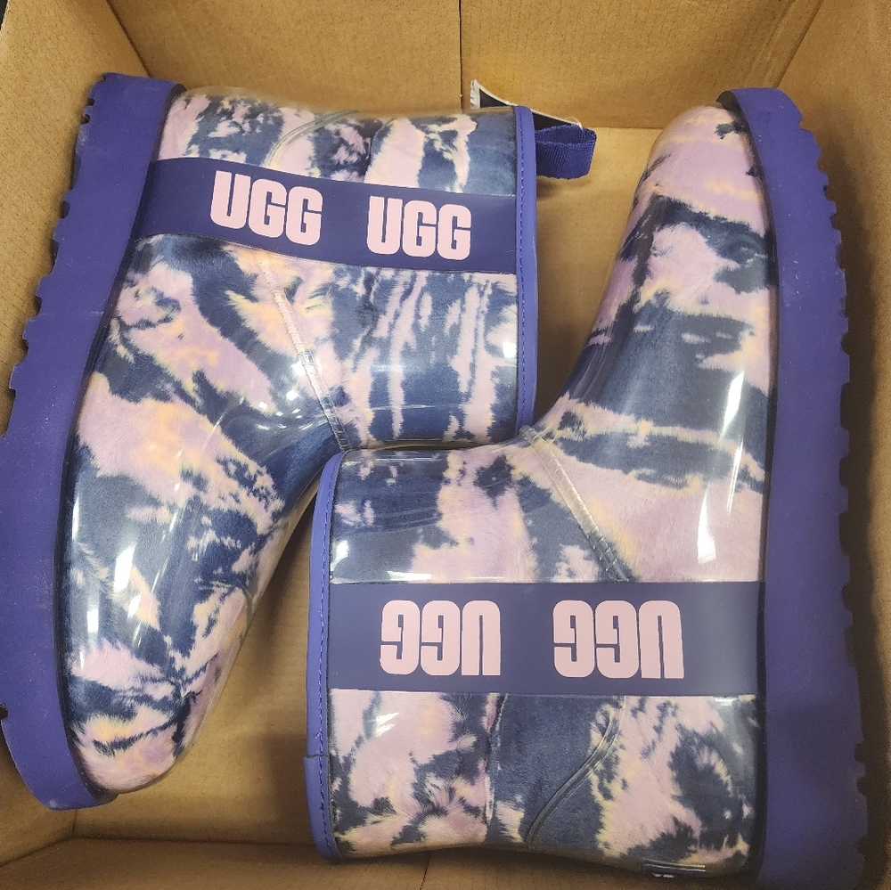 UGG Purple and Pink Ankle Booties